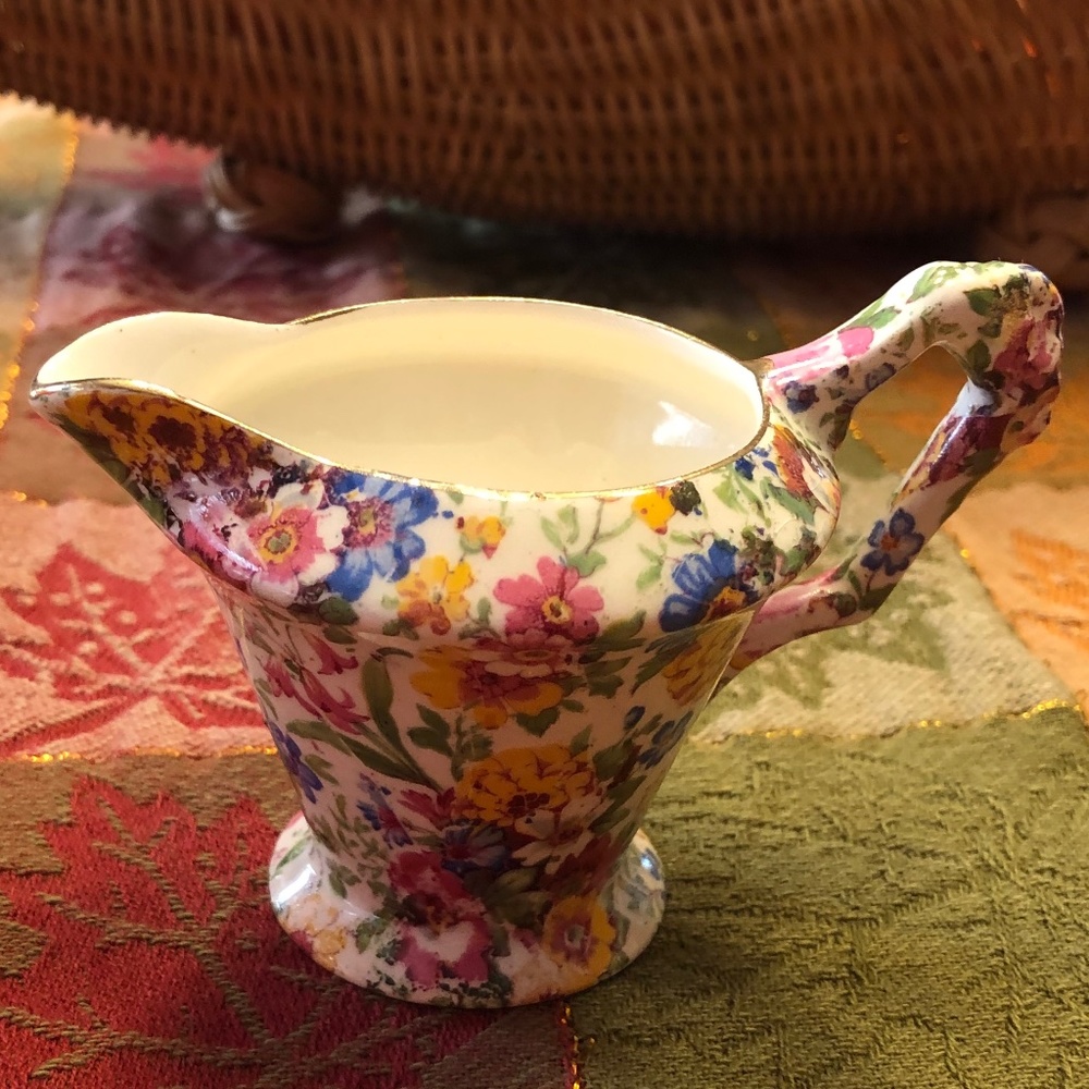 James Kent Ltd. Made in England Fenton Mille Fleurs Small Creamer - Picture 3 of 7
